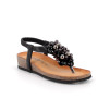 DAME FLIP-FLOP SANDALE MIT KEIL SCHWARZ MIT ELASTIK DAME FLIP-FLOP SANDALE MIT KEIL SCHWARZ MIT ELASTIK