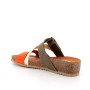 DAME SANDALE ORANGE UND GRUEN MIT VELCRO DAME SANDALE ORANGE UND GRUEN MIT VELCRO