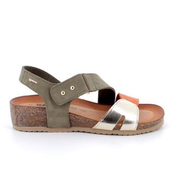 DAME SANDALE GRUEN UND ORANGE MIT VELCRO DAME SANDALE GRUEN UND ORANGE MIT VELCRO