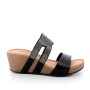 Sandals with wedge for women black  Sandals with wedge for women black