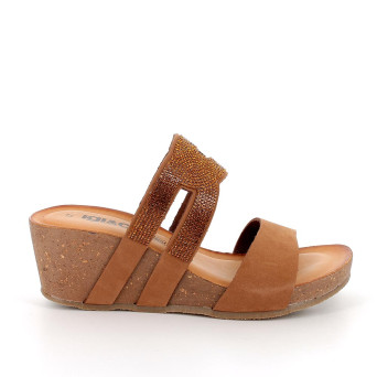 Sandale avec coin pour femme brun  Sandale avec coin pour femme brun