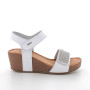 Sandali con zeppa da donna bianco con strap Sandali con zeppa da donna bianco con strap