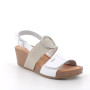 Sandale avec coin pour femme blanc avec velcro Sandale avec coin pour femme blanc avec velcro