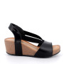 Sandals with wedge for women black with elastic Sandals with wedge for women black with elastic