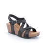 Sandals with wedge for women black with buckle Sandals with wedge for women black with buckle