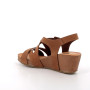 Sandals with wedge for women brown with buckle Sandals with wedge for women brown with buckle