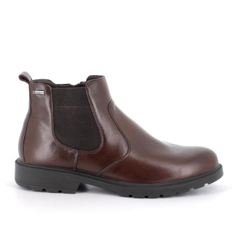 Stivaletti gore-tex da uomo marrone con zip Stivaletti gore-tex da uomo marrone con zip