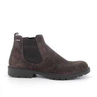 Stivaletti gore-tex da uomo marrone con zip Stivaletti gore-tex da uomo marrone con zip