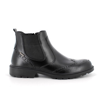 Stivaletti gore-tex da uomo nero con zip Stivaletti gore-tex da uomo nero con zip