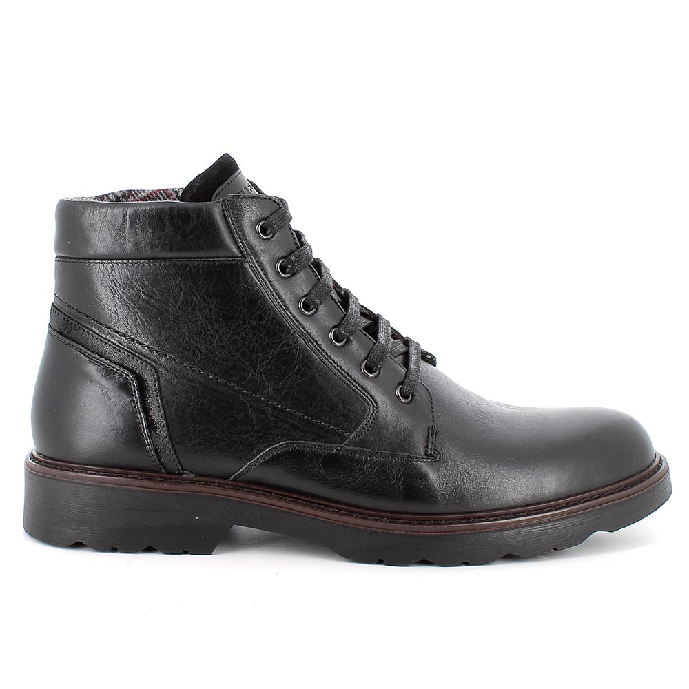 Half boots for men black with zip