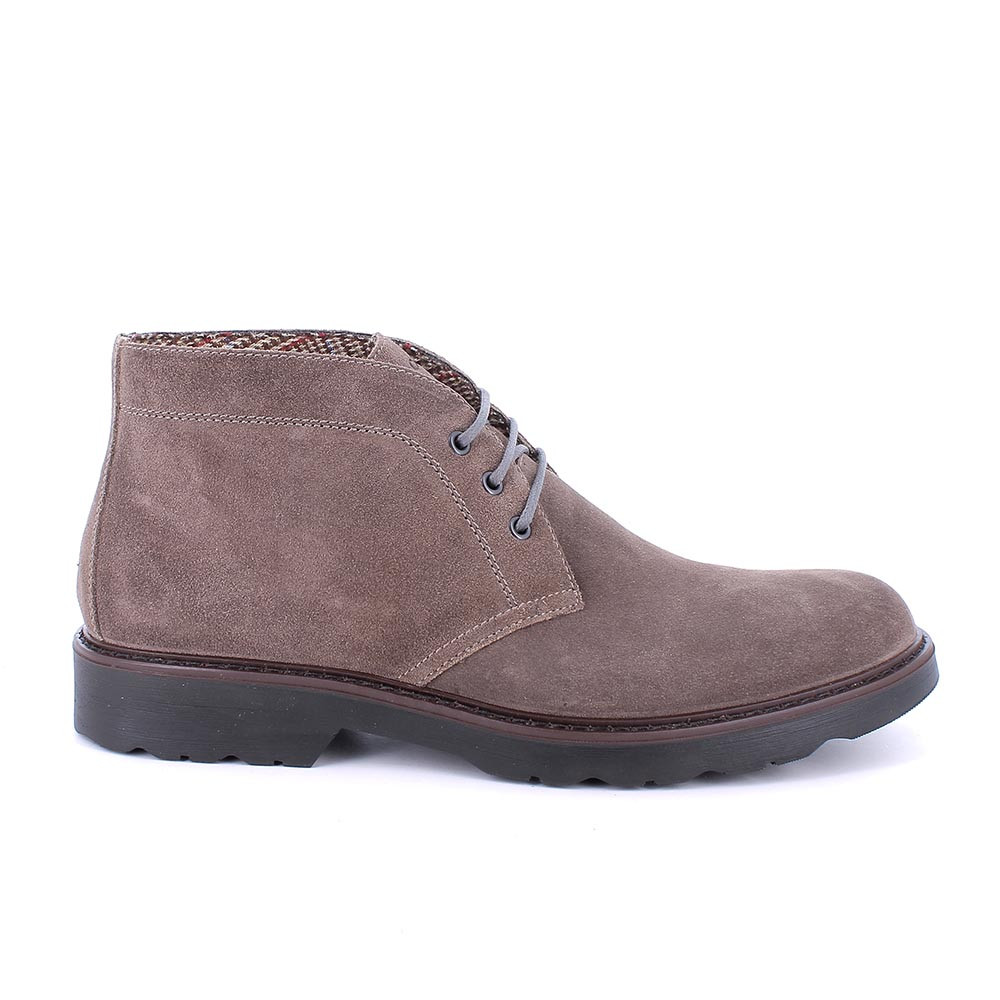 Botines para hombre beige con cordones