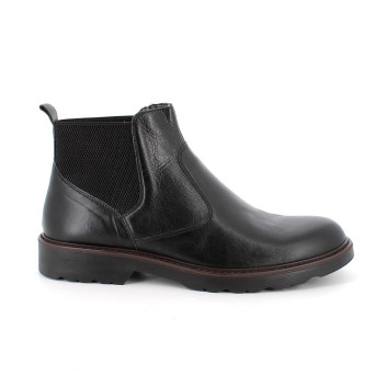 Media bota para hombre negro con elástico Media bota para hombre negro con elástico
