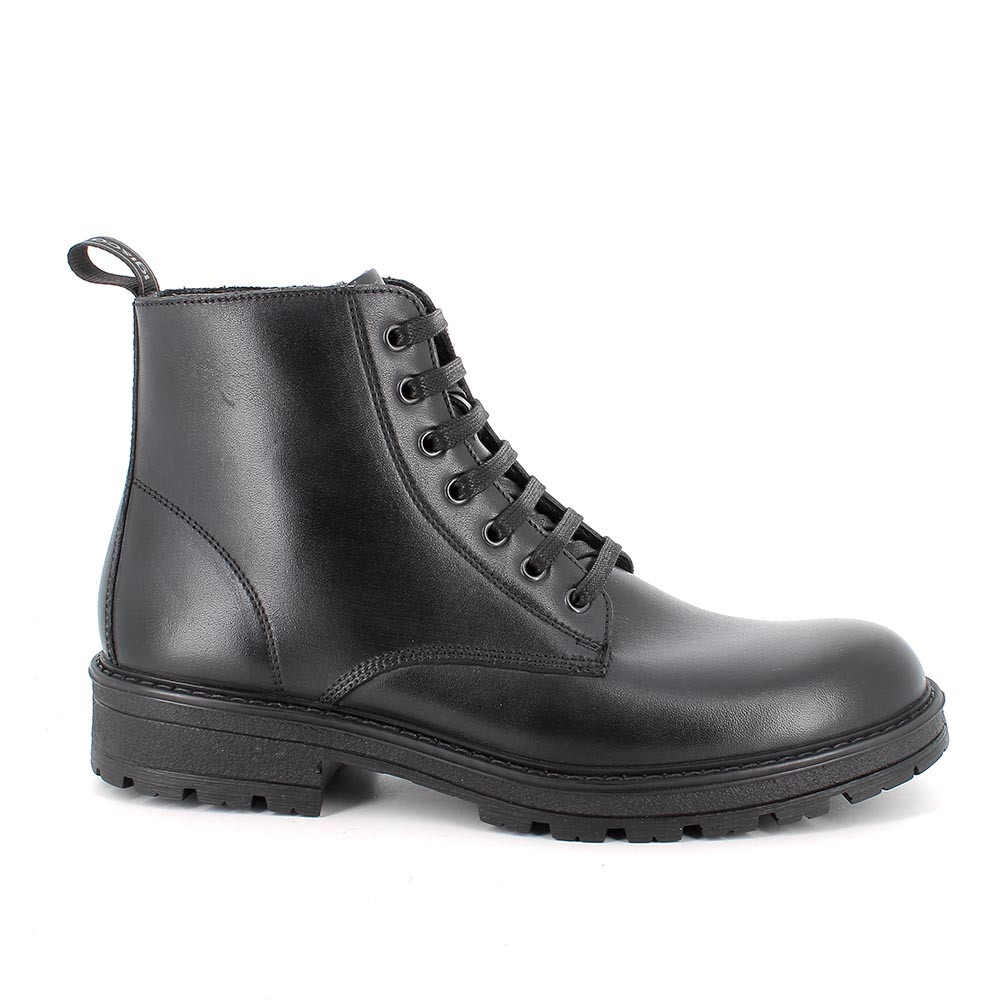 Half boots for men black with zip