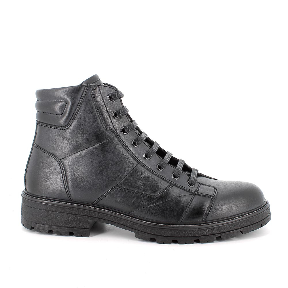 Half boots for men black with zip