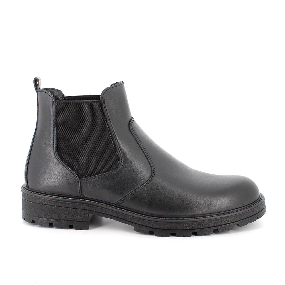 Stivaletti beatles da uomo nero con elastico