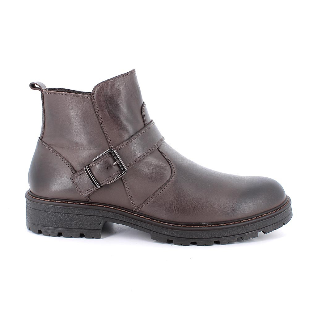 Half boots for men brown with zip
