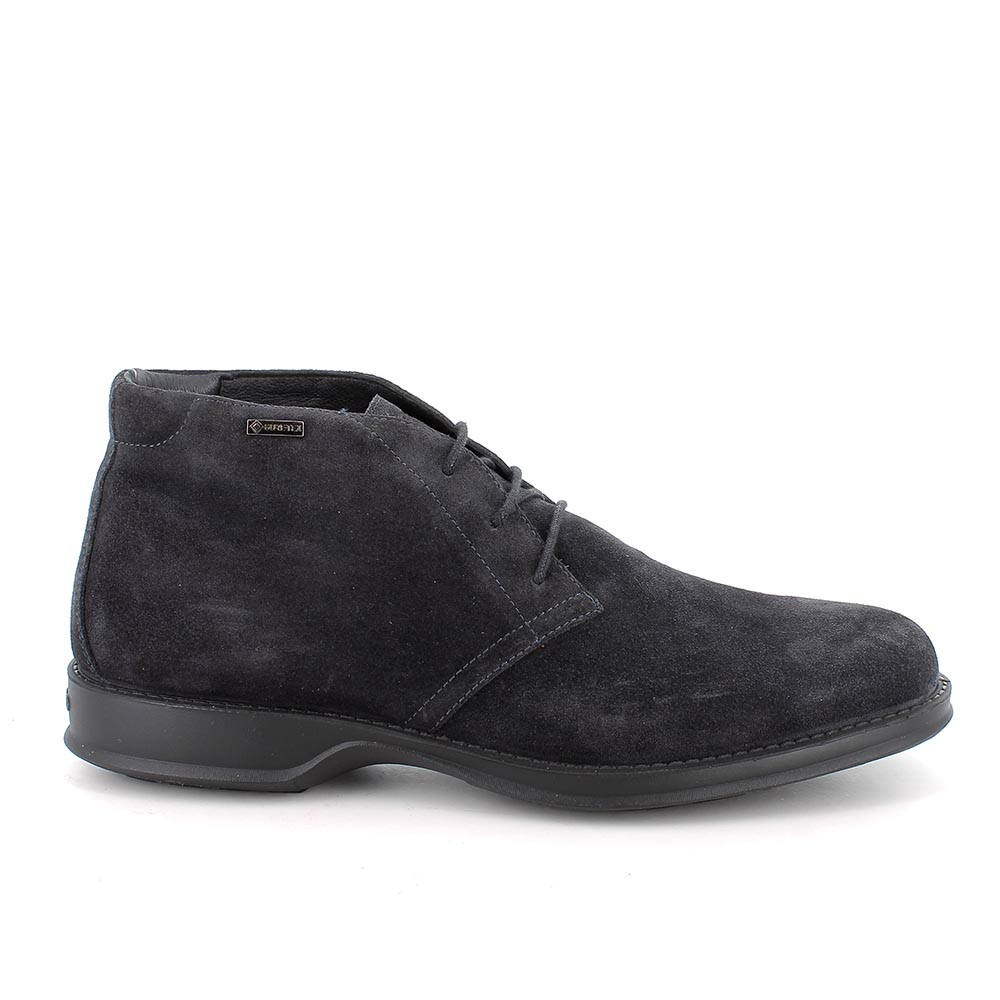 Botines gore-tex para hombre azul con cordones