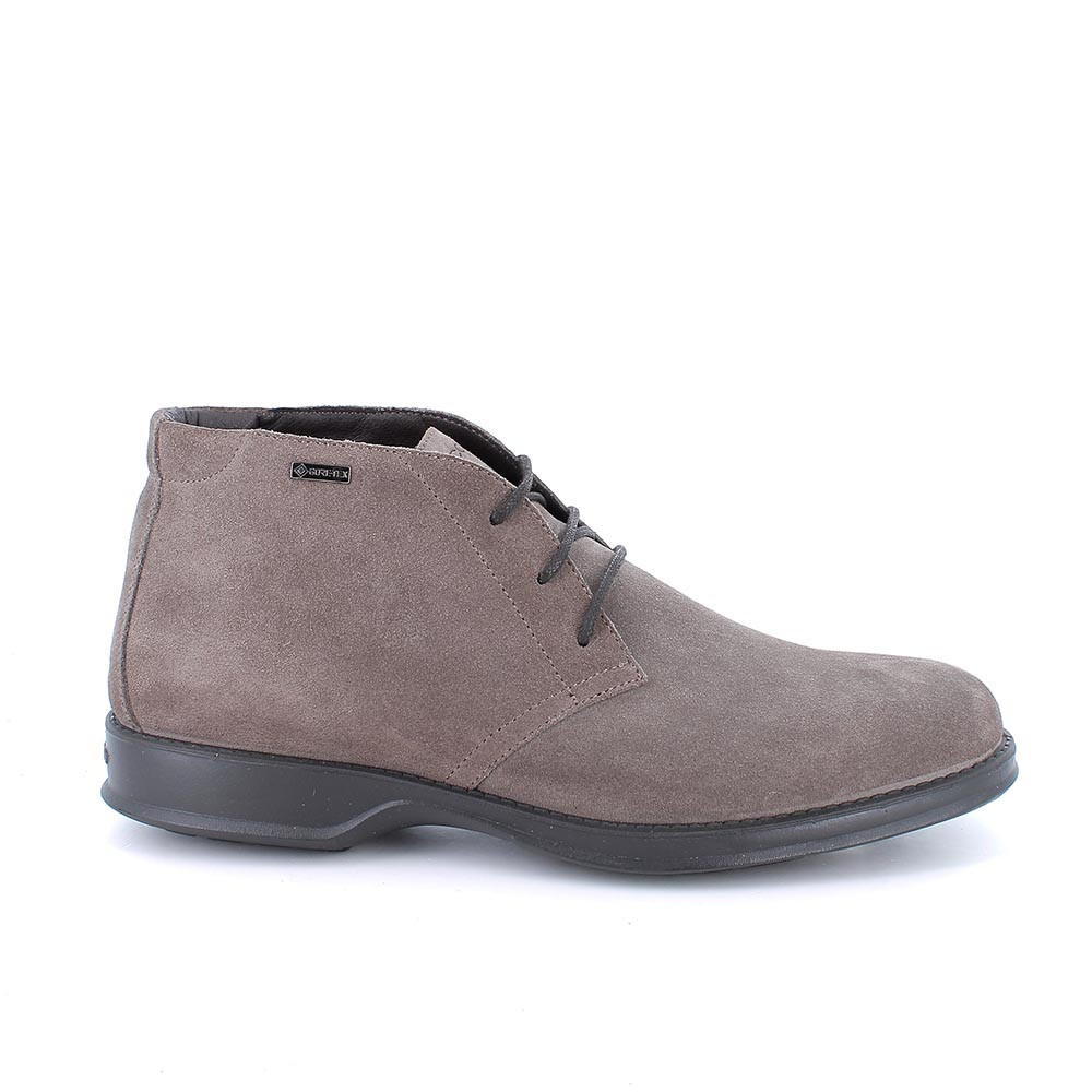 Botines gore-tex para hombre marron y gris con cordones