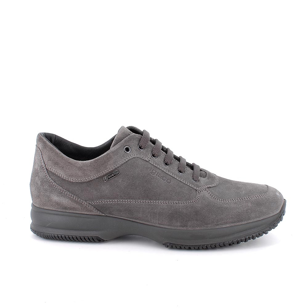 Zapato deportivo con gore-tex para hombre gris con cordones
