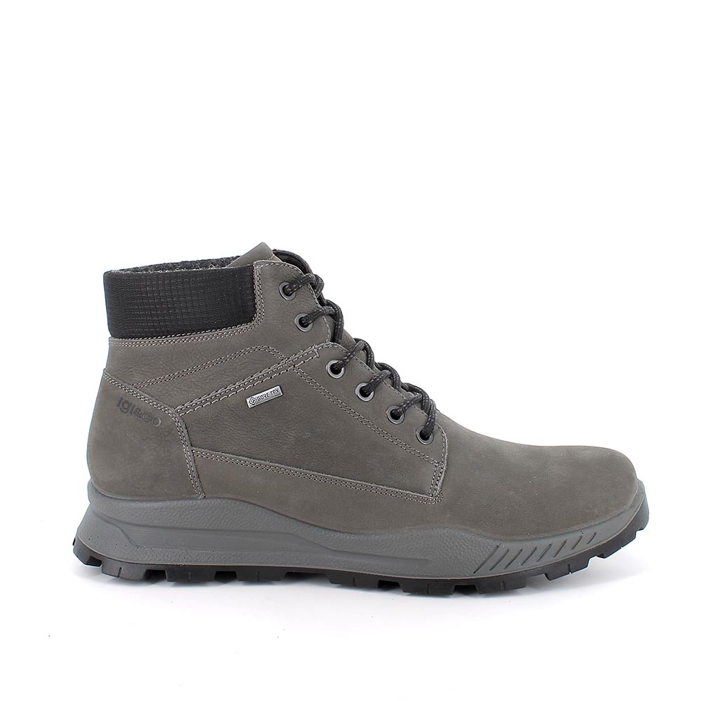 Polacchine gore-tex da uomo grigio con lacci