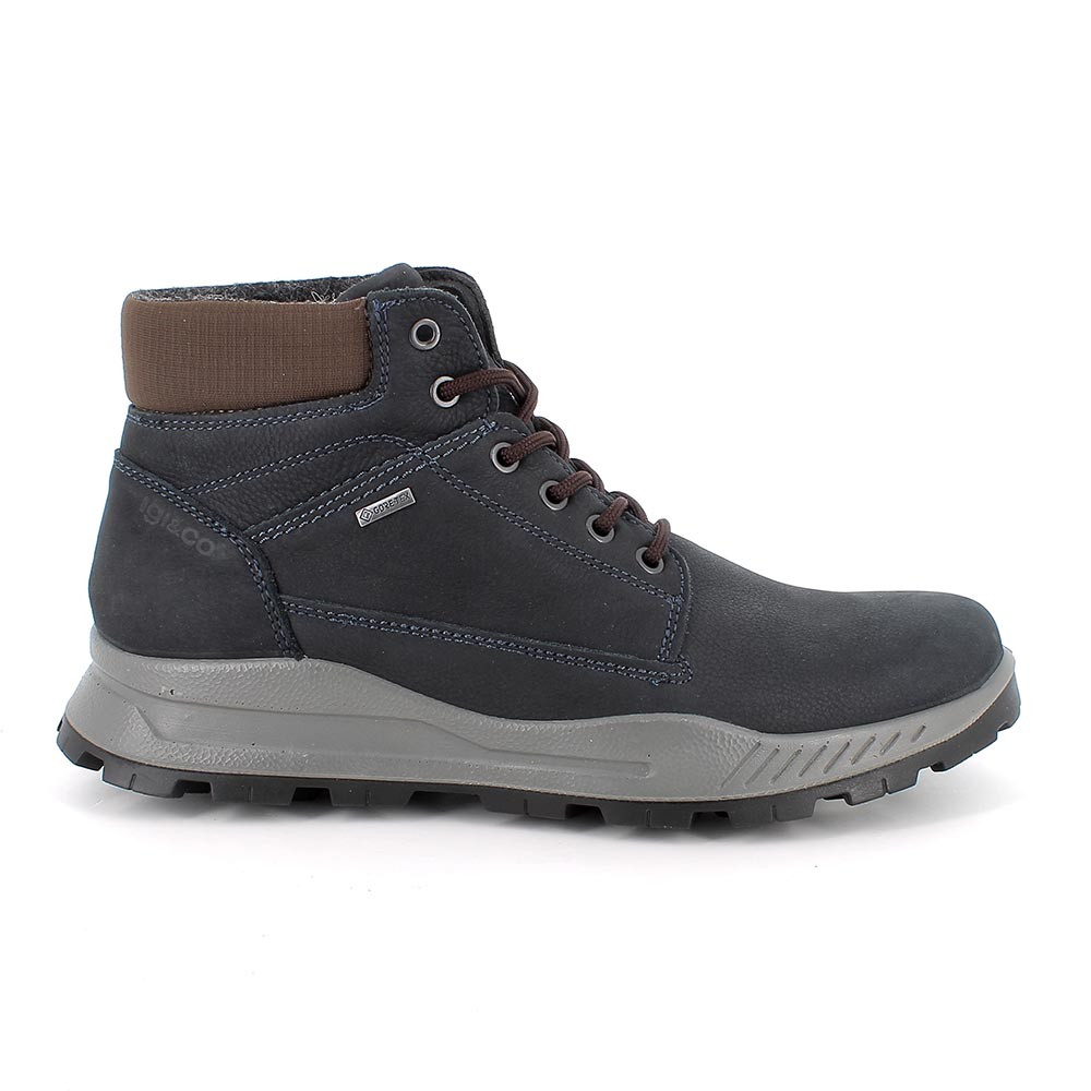 Polacchine gore-tex da uomo blu con lacci