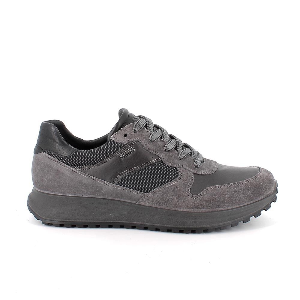 Zapato deportivo con gore-tex para hombre gris con cordones