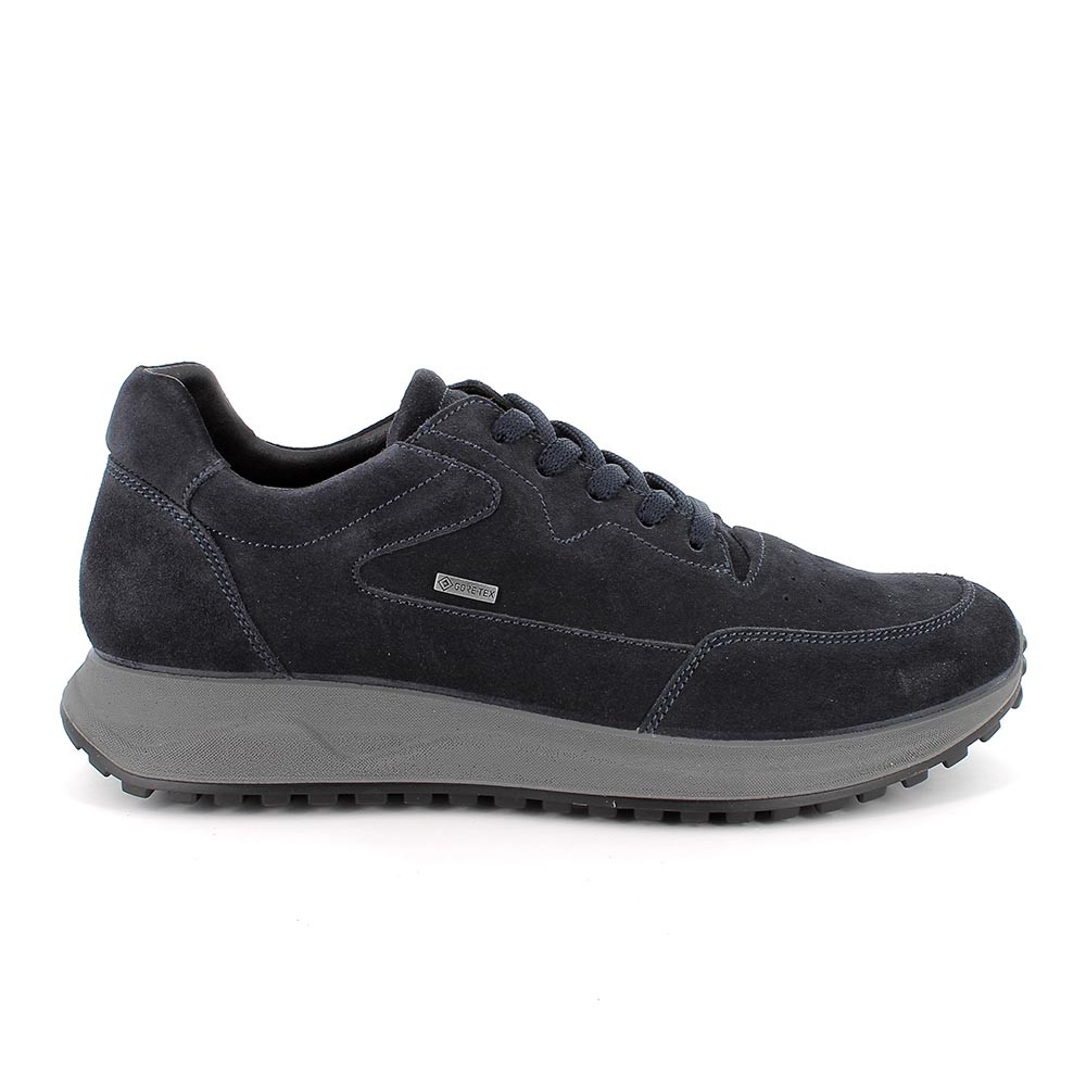 Zapato deportivo con gore-tex para hombre azul con cordones