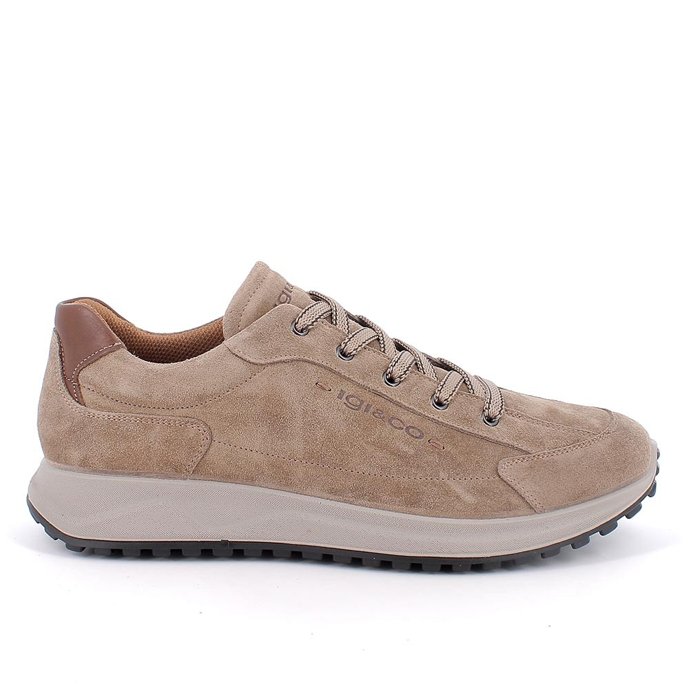 Sneakers da uomo beige con lacci
