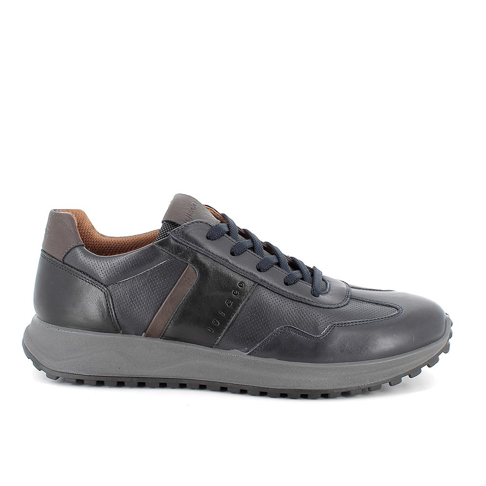 Sneakers da uomo blu con lacci
