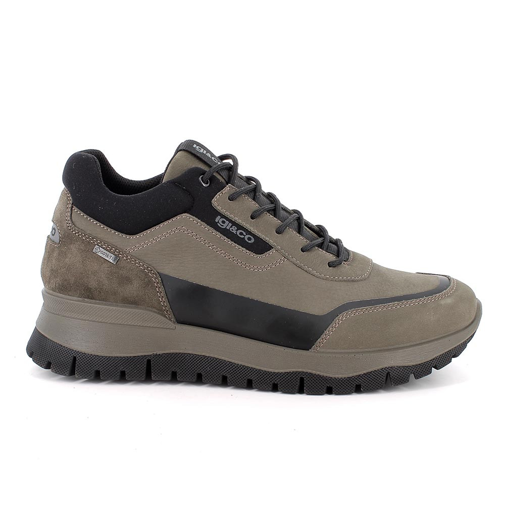 Sneakers gore-tex da uomo verde con lacci