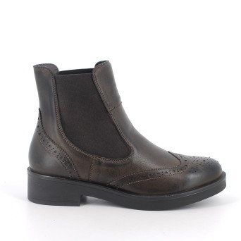 Stivaletti beatles da donna marrone con elastico Stivaletti beatles da donna marrone con elastico