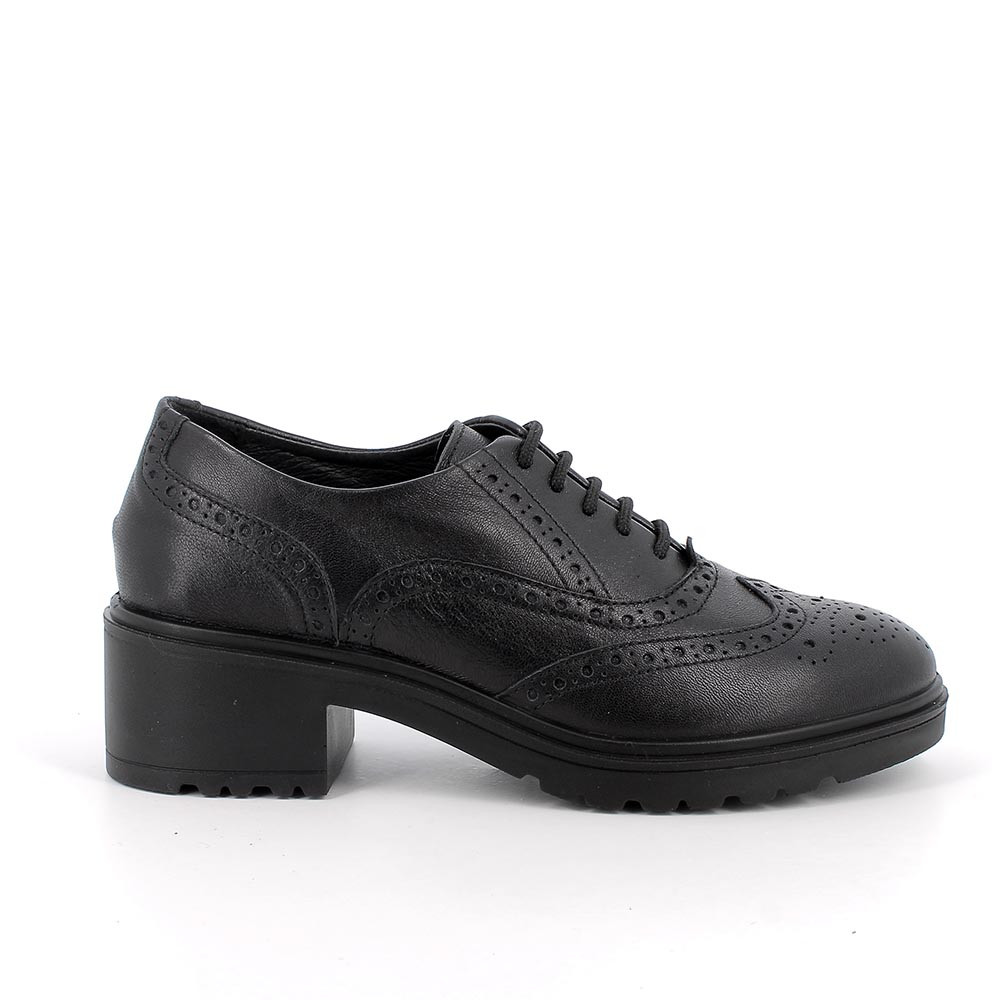 Stringate&#x20;con&#x20;tacco&#x20;da&#x20;donna&#x20;nero&#x20;con&#x20;lacci