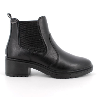 Stivaletti con tacco da donna nero con zip Stivaletti con tacco da donna nero con zip