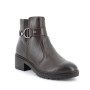 Media bota de tacon para mujer marron con cremallera Media bota de tacon para mujer marron con cremallera
