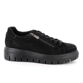 Shoes with wedge for women black with zip Shoes with wedge for women black with zip