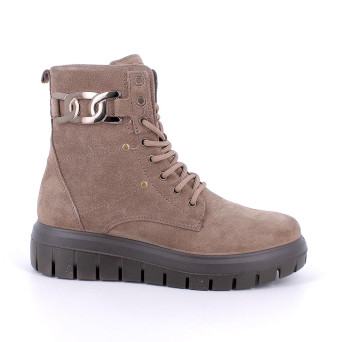 Anfibi da donna beige con zip Anfibi da donna beige con zip