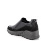 Slip on shoe with wedge for women black with elastic Slip on shoe with wedge for women black with elastic