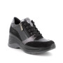 Sneaker avec coin pour femme noir avec zip Sneaker avec coin pour femme noir avec zip