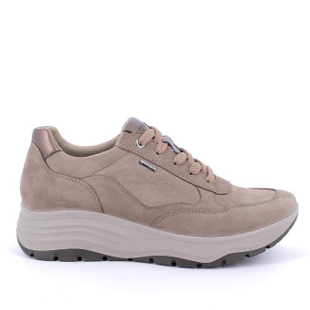 Sneakers gore-tex con zeppa da donna beige con lacci Sneakers gore-tex con zeppa da donna beige con lacci