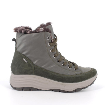 Scarponcini gore-tex con zeppa da donna verde con lacci Scarponcini gore-tex con zeppa da donna verde con lacci