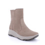 Stivaletti con zeppa da donna beige con zip Stivaletti con zeppa da donna beige con zip
