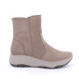 Stivaletti con zeppa da donna beige con zip Stivaletti con zeppa da donna beige con zip