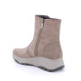 Stivaletti con zeppa da donna beige con zip Stivaletti con zeppa da donna beige con zip