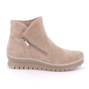 Stivaletti da donna beige con zip Stivaletti da donna beige con zip