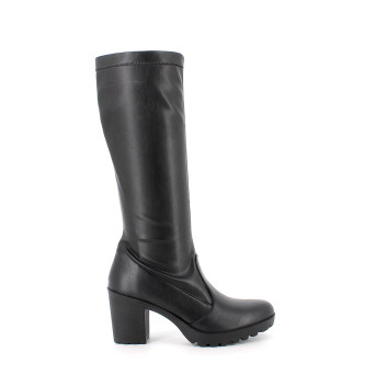 Botte avec talon pour femme noir avec zip Botte avec talon pour femme noir avec zip
