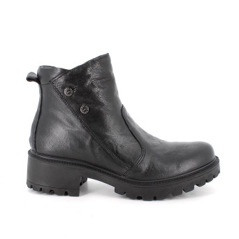 Stivaletti con tacco da donna nero con zip Stivaletti con tacco da donna nero con zip
