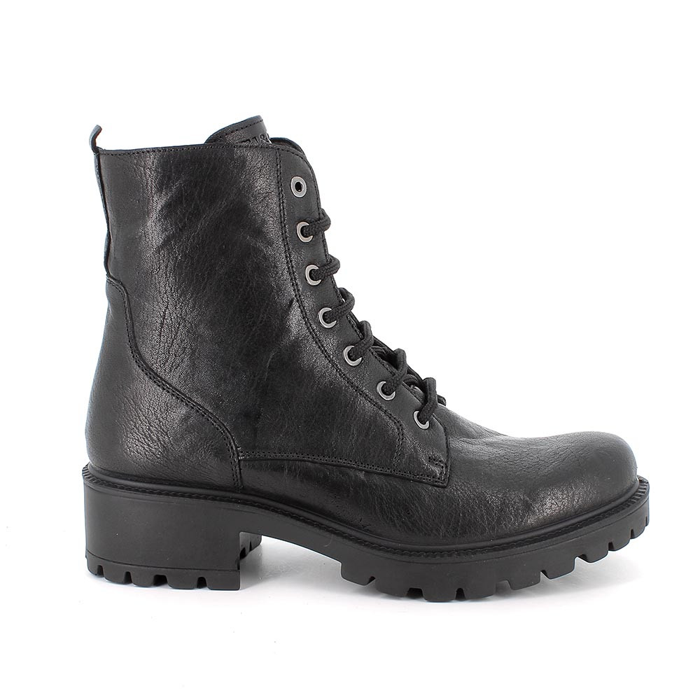 Anfibi&#x20;con&#x20;tacco&#x20;da&#x20;donna&#x20;nero&#x20;con&#x20;zip