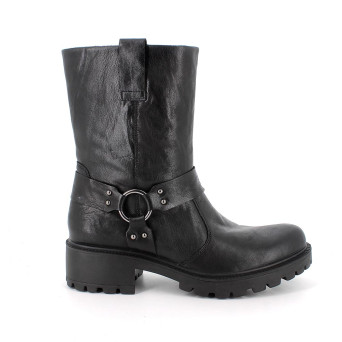 Stivaletti con tacco da donna nero con zip Stivaletti con tacco da donna nero con zip