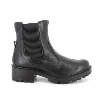 Stivaletti con tacco da donna nero con zip Stivaletti con tacco da donna nero con zip
