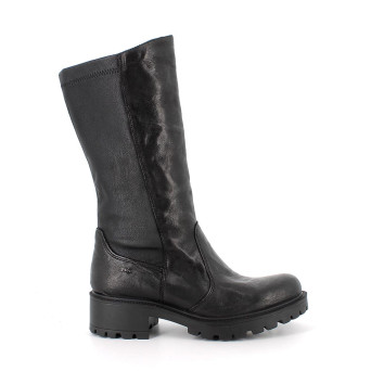 Stivali con tacco da donna nero con zip Stivali con tacco da donna nero con zip